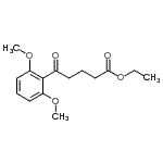 结构式 CAS# 898758-44-6, 乙基5-(2,6-二甲氧基苯基)-5-氧代戊酸酯