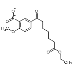 结构式 CAS# 898758-95-7, 乙基7-(4-甲氧基-3-硝基苯基)-7-氧代庚酸酯