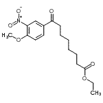 结构式 CAS# 898758-97-9, 乙基8-(4-甲氧基-3-硝基苯基)-8-氧代辛酸酯