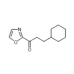 结构式 CAS# 898759-06-3, 3-环己基-1-(1,3-恶唑-2-基)-1-丙酮