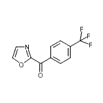 structure of CAS# 898759-66-5, 1,3-Oxazol-2-yl[4-(trifluoromethyl)phenyl]methanone;2-(4-Trifluoromethylbenzoyl)oxazole;MFCD07699344