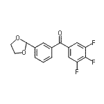 structure of CAS# 898759-70-1, [3-(1,3-Dioxolan-2-yl)phenyl](3,4,5-trifluorophenyl)methanone;3-(1,3-dioxolan-2-yl)-3',4',5'-trifluorobenzophenone