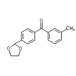 structure of CAS# 898759-82-5, [4-(1,3-Dioxolan-2-yl)phenyl](3-methylphenyl)methanone;4'-(1,3-dioxolan-2-yl)-3-methylbenzophenone