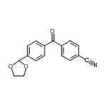 结构式 CAS# 898759-96-1, 4-[4-(1,3-二氧戊环-2-基)苯甲酰基]苯甲腈