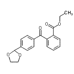 结构式 CAS# 898759-97-2, 乙基2-[4-(1,3-二氧戊环-2-基)苯甲酰基]苯甲酸酯