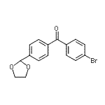 结构式 CAS# 898760-08-2, (4-溴苯基)[4-(1,3-二氧戊环-2-基)苯基]甲酮