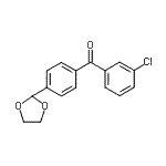结构式 CAS# 898760-10-6, (3-氯苯基)[4-(1,3-二氧戊环-2-基)苯基]甲酮