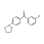 结构式 CAS# 898760-12-8, [4-(1,3-二氧戊环-2-基)苯基](3-氟苯基)甲酮