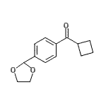 structure of CAS# 898760-86-6, Cyclobutyl[4-(1,3-dioxolan-2-yl)phenyl]methanone;cyclobutyl 4-(1,3-dioxolan-2-yl)phenyl ketone