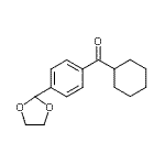 structure of CAS# 898760-90-2, Cyclohexyl[4-(1,3-dioxolan-2-yl)phenyl]methanone;Cyclohexyl 4-(1,3-dioxolan-2-yl)phenyl ketone