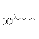 structure of CAS# 898761-21-2, 7-Chloro-1-(3-chloro-4-fluorophenyl)-1-heptanone;7-chloro-1-(3-chloro-4-fluorophenyl)-1-oxoheptane
