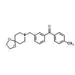 structure of CAS# 898761-35-8, [3-(1,4-Dioxa-8-azaspiro[4.5]dec-8-ylmethyl)phenyl](4-methylphenyl)methanone;3-[8-(1,4<wbr>-dioxa-8-<wbr>azaspiro[<wbr>4.5]decyl<wbr>)methyl]-<wbr>4'-methyl<wbr> benzophe<wbr>none