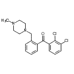 structure of CAS# 898762-30-6, (2,3-Dichlorophenyl){2-[(4-methyl-1-piperazinyl)methyl]phenyl}methanone;2,3-dichloro-2'-(4-methylpiperazinomethyl) benzophenone