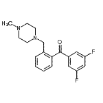 structure of CAS# 898762-51-1, (3,5-Difluorophenyl){2-[(4-methyl-1-piperazinyl)methyl]phenyl}methanone;3,5-difluoro-2'-(4-methylpiperazinomethyl) benzophenone