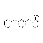 structure of CAS# 898762-72-6, (2-Methylphenyl)[3-(4-thiomorpholinylmethyl)phenyl]methanone;2-methyl-3'-thiomorpholinomethyl benzophenone