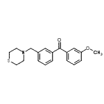 structure of CAS# 898762-80-6, (3-Methoxyphenyl)[3-(4-thiomorpholinylmethyl)phenyl]methanone;3-methoxy-3'-thiomorpholinomethyl benzophenone