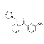structure of CAS# 898762-81-7, [2-(2,5-Dihydro-1H-pyrrol-1-ylmethyl)phenyl](3-methylphenyl)methanone;3'-methyl-2-(3-pyrrolinomethyl) benzophenone