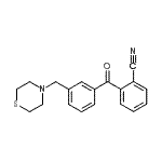 structure of CAS# 898762-84-0, 2-[3-(4-Thiomorpholinylmethyl)benzoyl]benzonitrile;2-cyano-3'-thiomorpholinomethyl benzophenone