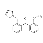 structure of CAS# 898762-85-1, [2-(2,5-Dihydro-1H-pyrrol-1-ylmethyl)phenyl](2-methoxyphenyl)methanone;2-methoxy-2'-(3-pyrrolinomethyl) benzophenone