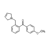 structure of CAS# 898762-89-5, [2-(2,5-Dihydro-1H-pyrrol-1-ylmethyl)phenyl](4-methoxyphenyl)methanone;4'-methoxy-2-(3-pyrrolinomethyl) benzophenone