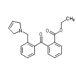structure of CAS# 898762-97-5, Ethyl 2-[2-(2,5-dihydro-1H-pyrrol-1-ylmethyl)benzoyl]benzoate;2-carboethoxy-2'-(3-pyrrolinomethyl) benzophenone