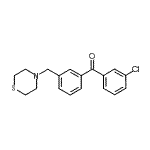 结构式 CAS# 898763-03-6, (3-氯苯基)[3-(4-硫代吗啉基甲基)苯基]甲酮
