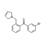 structure of CAS# 898763-06-9, (3-Bromophenyl)[2-(2,5-dihydro-1H-pyrrol-1-ylmethyl)phenyl]methanone;3'-bromo-2-(3-pyrrolinomethyl) benzophenone