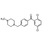 structure of CAS# 898763-24-1, (2,5-Dichlorophenyl){4-[(4-methyl-1-piperazinyl)methyl]phenyl}methanone;2,5-dichloro-4'-(4-methylpiperazinomethyl) benzophenone
