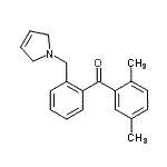 structure of CAS# 898763-26-3, [2-(2,5-Dihydro-1H-pyrrol-1-ylmethyl)phenyl](2,5-dimethylphenyl)methanone;2,5-dimethyl-2'-(3-pyrrolinomethyl) benzophenone