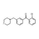 结构式 CAS# 898763-37-6, (2-氯苯基)[3-(4-硫代吗啉基甲基)苯基]甲酮