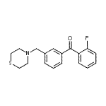结构式 CAS# 898763-40-1, (2-氟苯基)[3-(4-硫代吗啉基甲基)苯基]甲酮