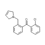 structure of CAS# 898763-47-8, (2-Chlorophenyl)[2-(2,5-dihydro-1H-pyrrol-1-ylmethyl)phenyl]methanone;2-chloro-2'-(3-pyrrolinomethyl) benzophenone