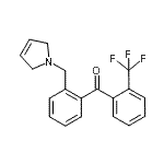structure of CAS# 898763-53-6, [2-(2,5-Dihydro-1H-pyrrol-1-ylmethyl)phenyl][2-(trifluoromethyl)phenyl]methanone;2-(3-pyrrolinomethyl)-2'-trifluoromethylbenzophenone