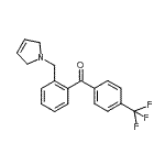 structure of CAS# 898763-59-2, [2-(2,5-Dihydro-1H-pyrrol-1-ylmethyl)phenyl][4-(trifluoromethyl)phenyl]methanone;2-(3-pyrrolinomethyl)-4'-trifluoromethylbenzophenone