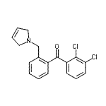 structure of CAS# 898763-70-7, (2,3-Dichlorophenyl)[2-(2,5-dihydro-1H-pyrrol-1-ylmethyl)phenyl]methanone;2,3-dichloro-2'-(3-pyrrolinomethyl) benzophenone