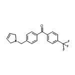structure of CAS# 898764-49-3, [4-(2,5-Dihydro-1H-pyrrol-1-ylmethyl)phenyl][4-(trifluoromethyl)phenyl]methanone;4-(3-pyrrolinomethyl)-4'-trifluoromethylbenzophenone