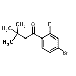 结构式 CAS# 898764-78-8, 1-(4-溴-2-氟苯基)-3,3-二甲基-1-丁酮