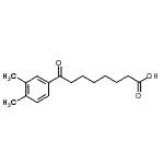 structure of CAS# 898765-12-3, 8-(3,4-Dimethylphenyl)-8-oxooctanoic acid;8-(3,4-Dimethylphenyl)-8-oxooctanoic acid