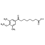 structure of CAS# 898765-18-9, 8-(4-Methoxy-3,5-dimethylphenyl)-8-oxooctanoic acid;8-(3,5-Dimethyl-4-methoxyphenyl)-8-oxooctanoic acid