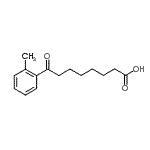 structure of CAS# 898765-36-1, 8-(2-Methylphenyl)-8-oxooctanoic acid;8-(2-methylphenyl)-8-oxooctanoic acid