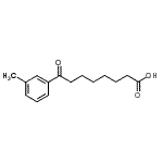 structure of CAS# 898765-42-9, 8-(3-Methylphenyl)-8-oxooctanoic acid;8-(3-methylphenyl)-8-oxooctanoic acid