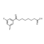 结构式 CAS# 898765-85-0, 8-(3,5-二氟苯基)-8-氧代辛酸