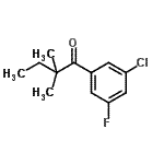 结构式 CAS# 898765-88-3, 1-(3-氯-5-氟苯基)-2,2-二甲基-1-丁酮