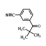 结构式 CAS# 898766-12-6, 3-(2,2-二甲基丙烷酰基)苯甲腈