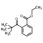 structure of CAS# 898766-15-9, Ethyl 2-(2,2-dimethylpropanoyl)benzoate;2'-Carboethoxy-2,2-dimethylpropiophenone;MFCD03841170