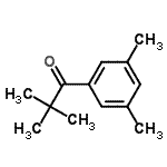 结构式 CAS# 898766-24-0, 1-(3,5-二甲基苯基)-2,2-二甲基-丙-1-酮