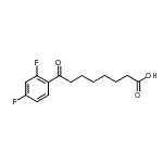 structure of CAS# 898766-31-9, 8-(2,4-Difluorophenyl)-8-oxooctanoic acid;8-(2,4-difluorophenyl)-8-oxooctanoic acid
