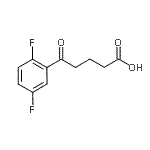structure of CAS# 898766-34-2, 5-(2,5-Difluorophenyl)-5-oxopentanoic acid;5-(2,5-difluorophenyl)-5-oxovaleric acid