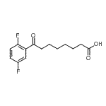 structure of CAS# 898766-40-0, 8-(2,5-Difluorophenyl)-8-oxooctanoic acid;8-(2,5-difluorophenyl)-8-oxooctanoic acid