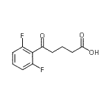 结构式 CAS# 898766-43-3, 5-(2,6-二氟苯基)-5-氧代戊酸